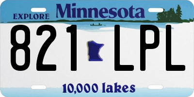 MN license plate 821LPL