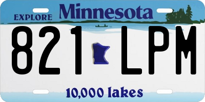MN license plate 821LPM