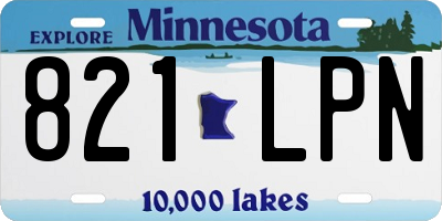 MN license plate 821LPN