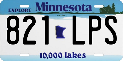 MN license plate 821LPS