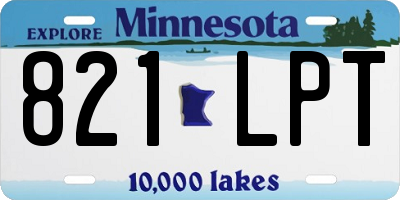 MN license plate 821LPT