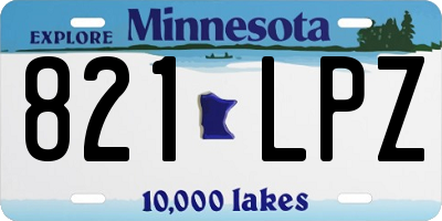 MN license plate 821LPZ