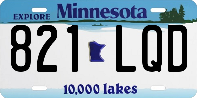 MN license plate 821LQD