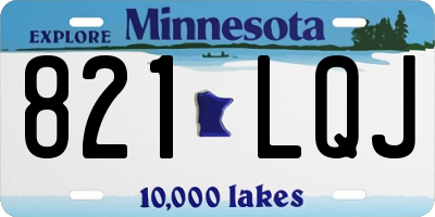 MN license plate 821LQJ