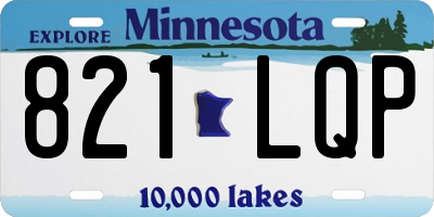 MN license plate 821LQP
