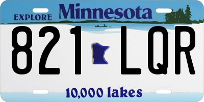 MN license plate 821LQR