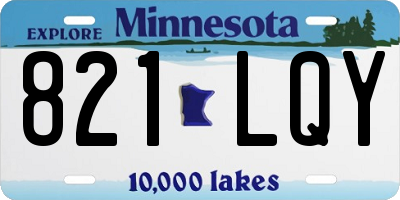 MN license plate 821LQY