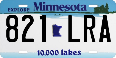 MN license plate 821LRA