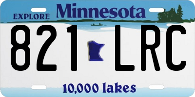 MN license plate 821LRC