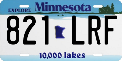 MN license plate 821LRF