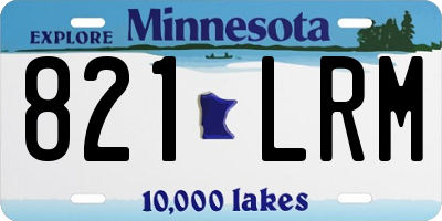 MN license plate 821LRM