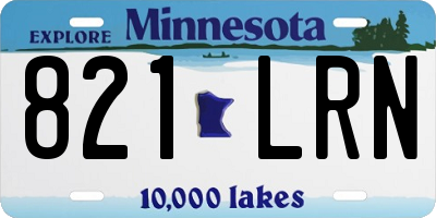 MN license plate 821LRN