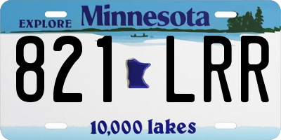 MN license plate 821LRR