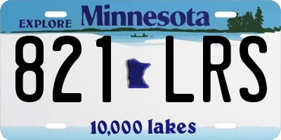 MN license plate 821LRS