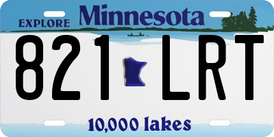 MN license plate 821LRT
