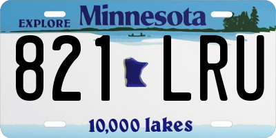 MN license plate 821LRU