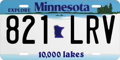 MN license plate 821LRV