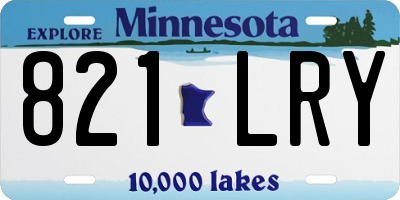 MN license plate 821LRY
