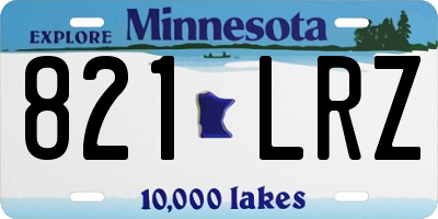 MN license plate 821LRZ