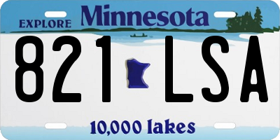 MN license plate 821LSA