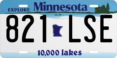 MN license plate 821LSE