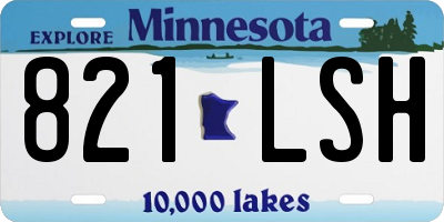 MN license plate 821LSH
