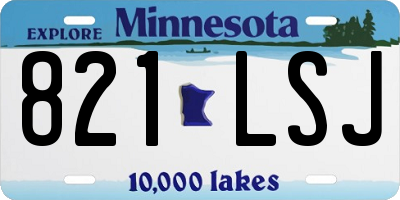 MN license plate 821LSJ