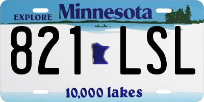 MN license plate 821LSL