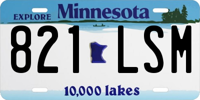 MN license plate 821LSM