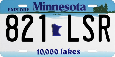 MN license plate 821LSR