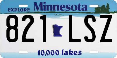 MN license plate 821LSZ