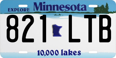 MN license plate 821LTB