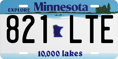 MN license plate 821LTE