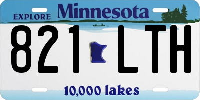 MN license plate 821LTH