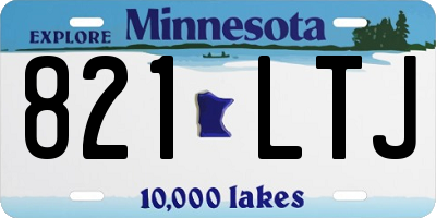 MN license plate 821LTJ