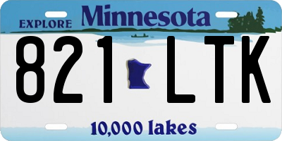 MN license plate 821LTK