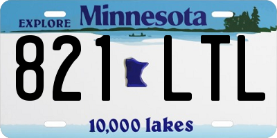 MN license plate 821LTL