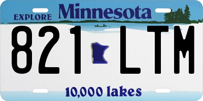MN license plate 821LTM