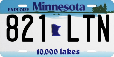 MN license plate 821LTN