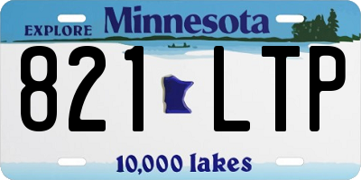 MN license plate 821LTP