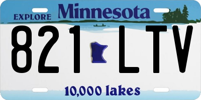 MN license plate 821LTV