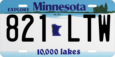 MN license plate 821LTW