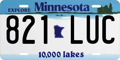 MN license plate 821LUC