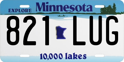 MN license plate 821LUG