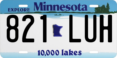 MN license plate 821LUH