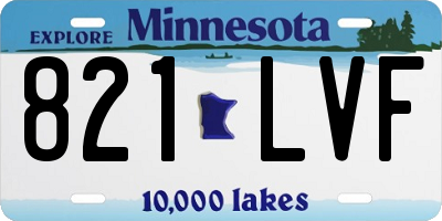 MN license plate 821LVF