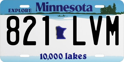 MN license plate 821LVM