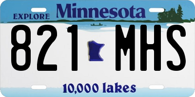 MN license plate 821MHS