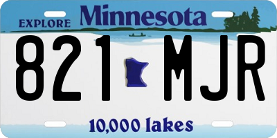 MN license plate 821MJR