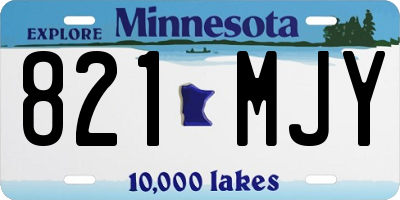 MN license plate 821MJY